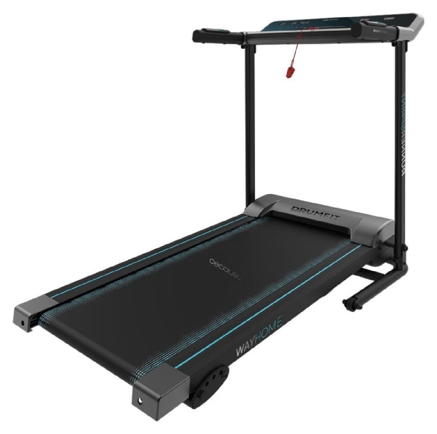 Cecotec DrumFit WayHome 1000, 100 kg, 1 km/h, 10 km/h, Kalorien, Distanz, Geschwindigkeit, Zeit, Schwarz, Manuell