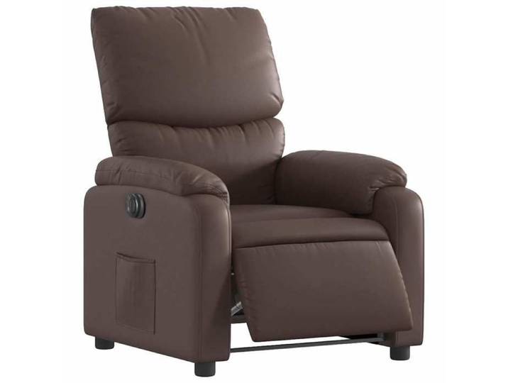 CLARENCE® Fauteuil inclinable électrique - avec moteur électrique - pour adulte - Marron Similicuir LV1515