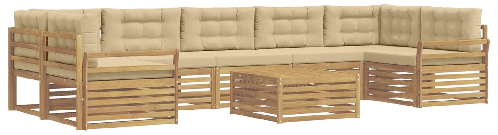 Garnitur aus 8 Outdoor-Sofas, Farbe Beige