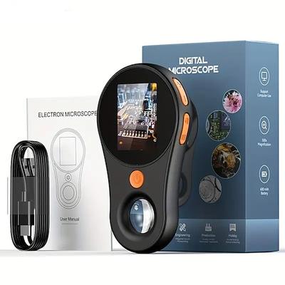 Tragbares digitales Handmikroskop mit 500-facher Vergrößerung und Supermakroobjektiv für Wartung/Schweißen/wissenschaftliche Forschung/Tests