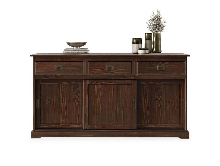 Idimex Anrichte Savona nussbaum, Nussbaumfarben, Holz, Kiefer, Mode, 160x84x45 cm, Kleinmöbel, Kommoden, Sideboards