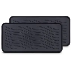 Bestlivings Schuhabtropfschale ( 2er Pack ) Schuhwanne mit hohem Rand ( 78 x 38 x 2,5cm ) - Aptropfunterlage, Schuhmatte für Haus und Garten - Wasserdicht