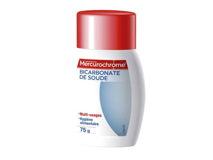 MERCUROCHROME Bicarbonate de soude multi-usages pour l'hygiène et l'alimentation 75 g