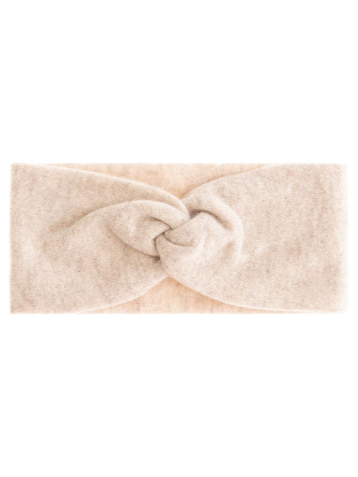 Zwillingsherz Kaschmir-Stirnband in Beige - onesize