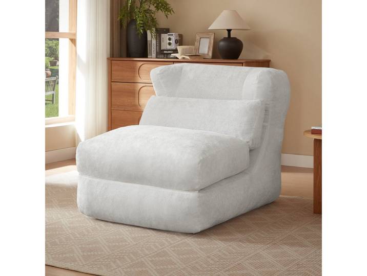 BBWL Sofa mit verstellbarer Liegefunktion, Wohnzimmer- und Schlafzimmermöbel, Fashion Design Chenille Relaxsessel, komfortabel und langlebig