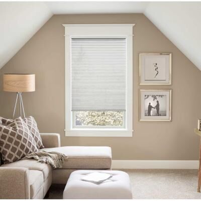 "BlindsAvenue Custom 3/4"" Pleat, Cordless Cellular Shades, Color Almost White, Light Filtering Fabric"