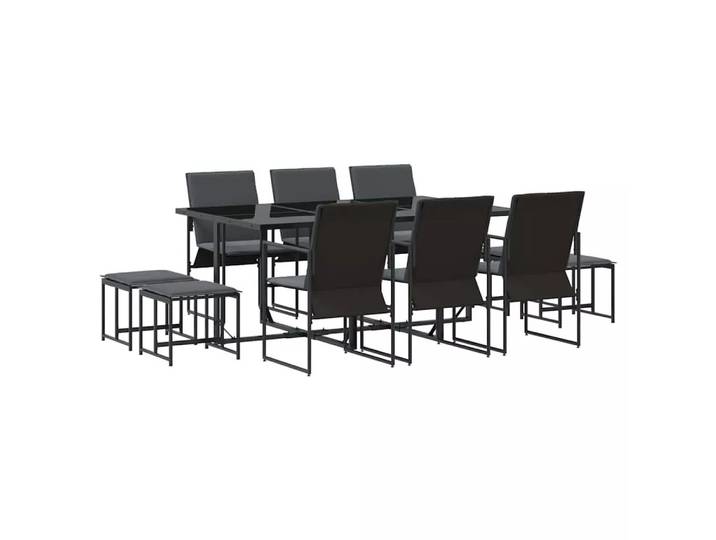 VidaXL - Gartenmöbel stahl, One Size, Schwarz