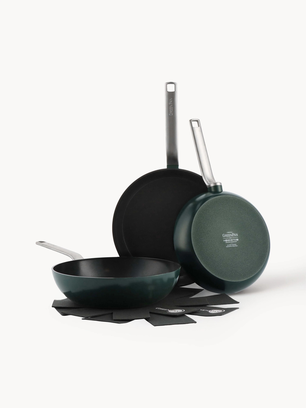 GreenPan Evolution 3-delige pannen set met antiaanbaklaag