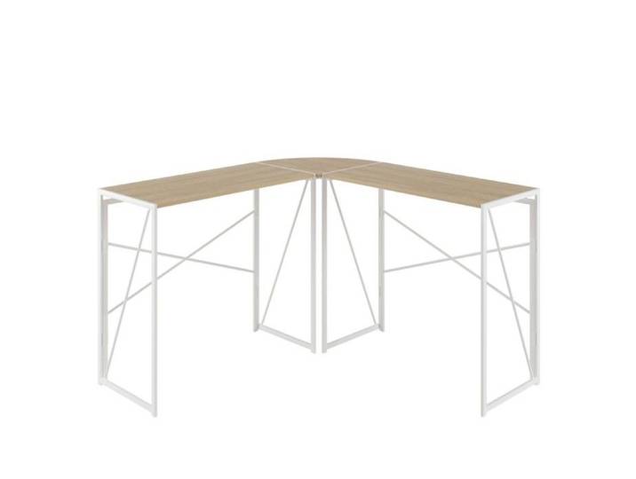 Bureau D'angle 118x118x74.5cm Structure Bois Forme L Design Moderne Poste De Travail Fonctionnel Pour Intérieur