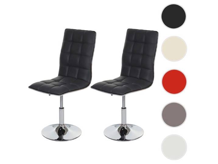 2x chaise de salle à manger MCW-C41 fauteuil similicuir ~ gris