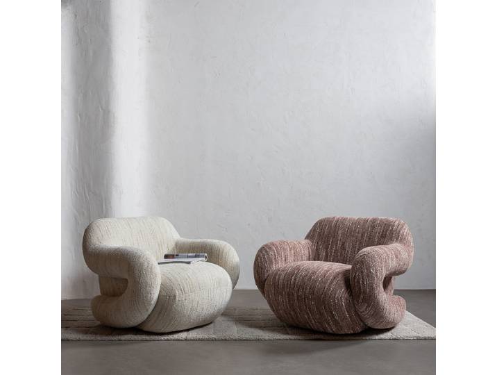 Sessel Folke Pink/Altrosa Chenille 88 x 70 x 88cm