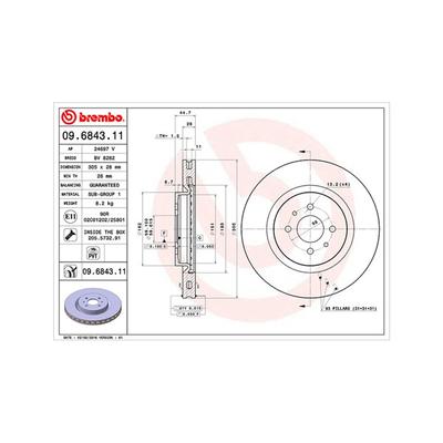 MAGNETI MARELLI Bremsscheibe 360406010901 innenbelüftet-Belüftung mit tropfenförmigen Flügeln 305mm 28mm für Fiat