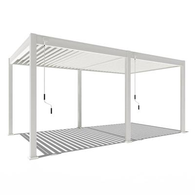 Weide Classic Pergola Aluminium 3x5,3m mit Lamellendach freistehend weißㅤ