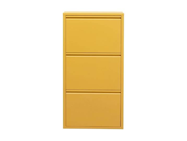 Schuhschrank KARE DESIGN Caruso 3 , gelb, B:50cm H:103cm T:15cm, Stahl, Schränke, Schuhschrank