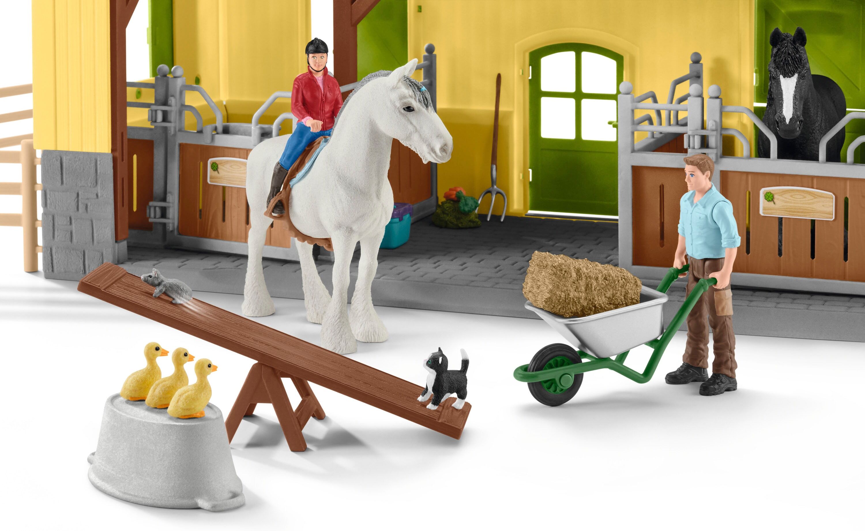 Spielwelt SCHLEICH "FARM WORLD, Pferdestall (42485)", bunt, Spielfigurenwelten, Kinder, Kunststoff, Spielwelt