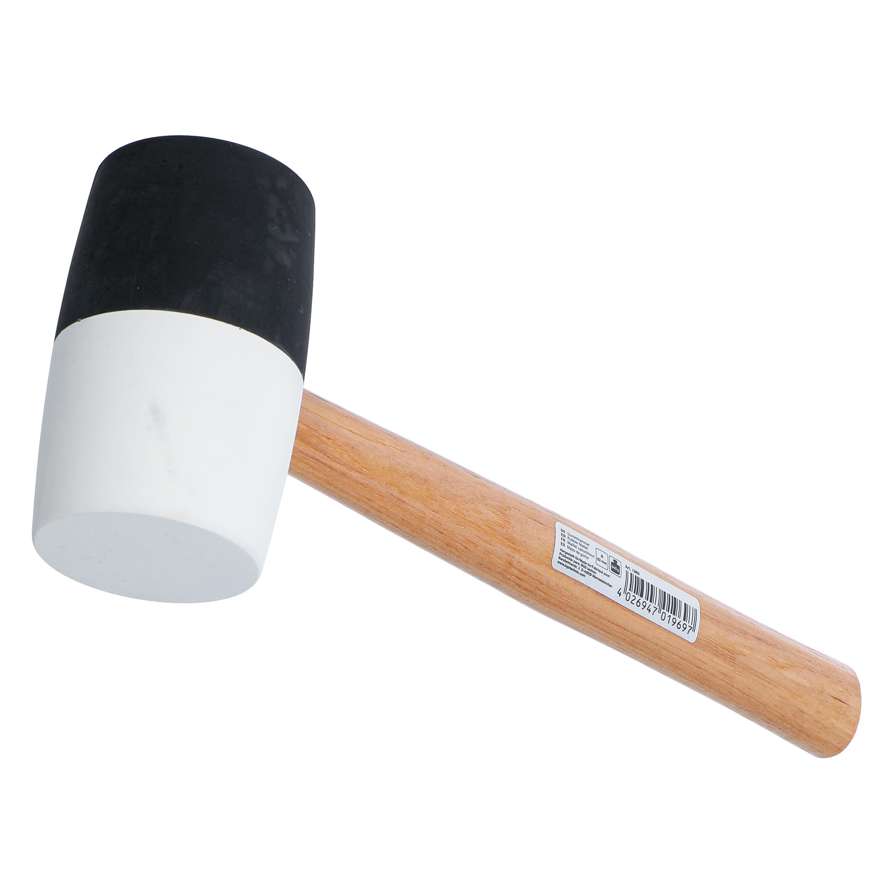 BGS Gummihammer | Hickory-Stiel | schwarz-weisser Kopf | Ø 63 mm | 840 g (840 g) (1969)