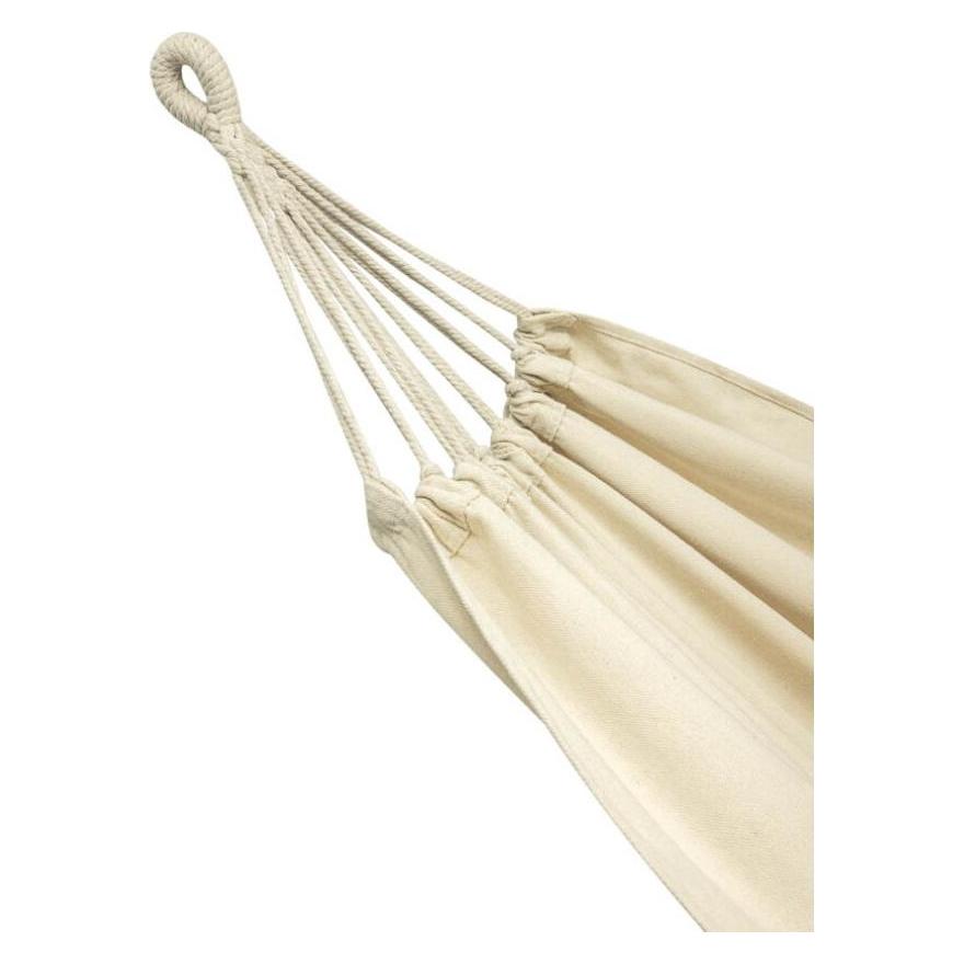Ikonka Brasilianische Garten Hängematte Boho 200cm ecru 120kg (120 kg) (KX3956)