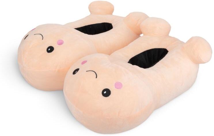 EasyToys Online Only Penisvormige Slippers met Smiley Face - Beige