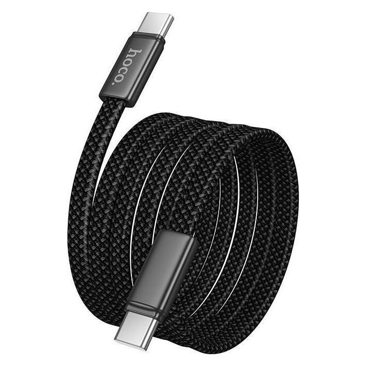 Hoco Cable Flat Cable USB C to USB C 3A 60W 1 m X125 black (1 m, 60 W) (66206113)