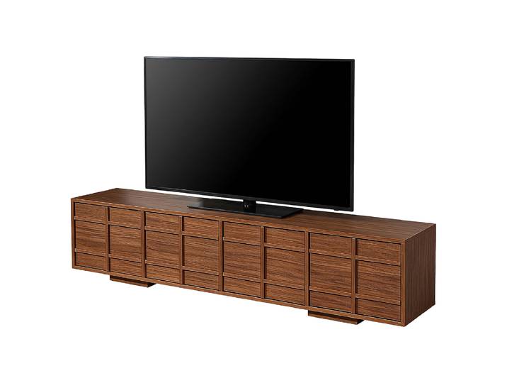 TV-Lowboard MDF Mitteldichte Holzfaserplatte , furniert Braun/Eiche Dunkel 200 x 45 x 40cm