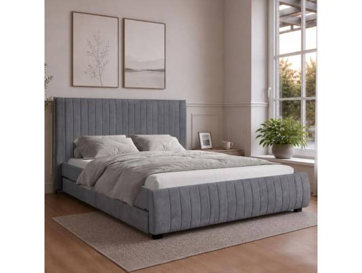 BEAUTY SOFA Polsterbett Calma 160x200 mit 2 Schubladen, ohne Matratze gepolstertem Kopfteil, 2 Schubladen, Stauraum, Doppelbett