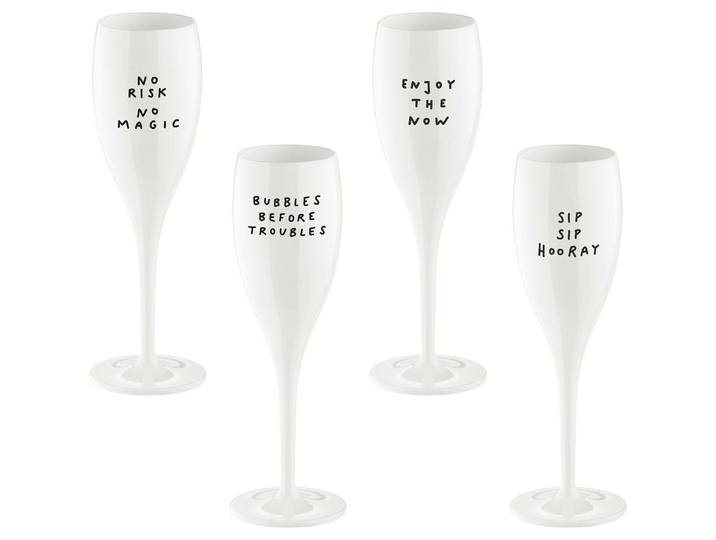 Sektgläser-Set Koziol Weiss Kunststoff H 19.1 cm 100 ml 4 Stk