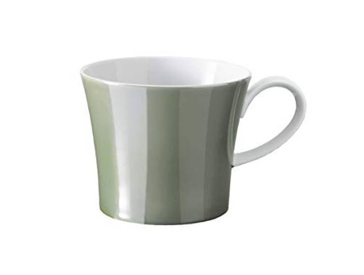 KPM Berlin Colors of BERLIN Tiergarten, handgefertigte Porzellan Tasse nach Enzo Mari, Frühstückstasse, Kaffeetasse 0,3l, Lüsterfarbe Grün im Geschenkkarton