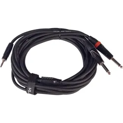 Klang Y-Audiokabel, 6 Meter 3,5 mm Klinke, male, stereo - 2x 6,3 Klinke, male, m... - Y-Kabel