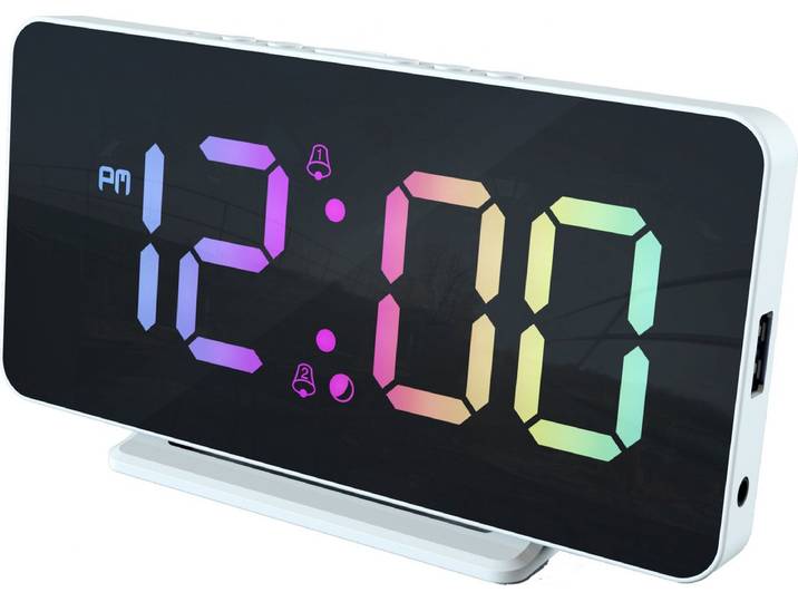 Caliber Wekker - Digitale Wekker - Slimline - Twee alarmen - Groot Dimbaar Display