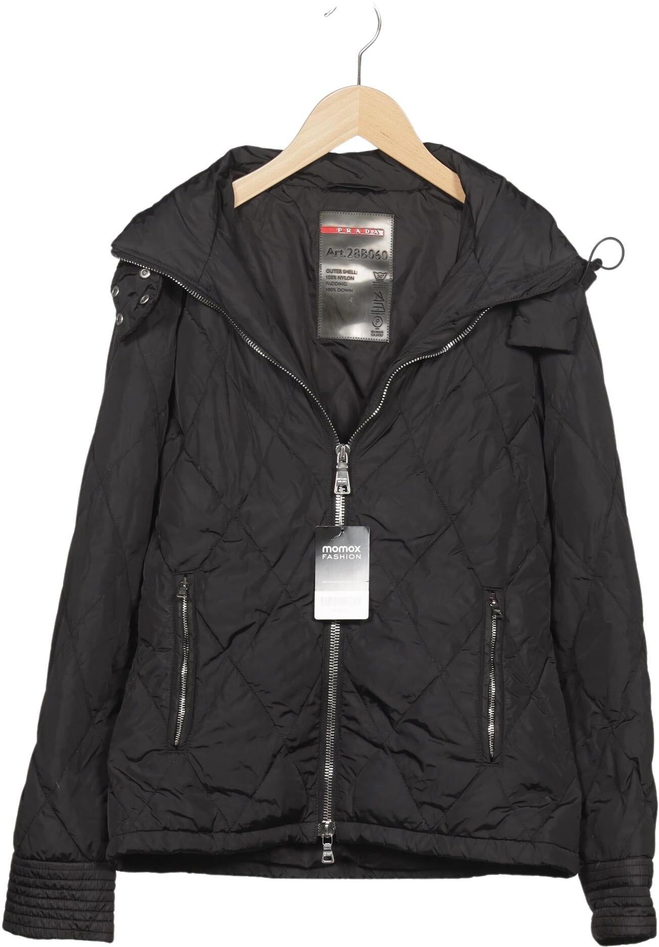 Prada Damen Jacke, Schwarz, Gr. EU 34 (IT 40), Synthetik / Daunen - Second Hand