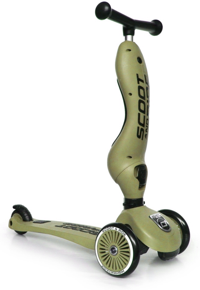 Scoot & Ride Monopatín y Triciclo 2en1 Highwaykick 1 - Olive