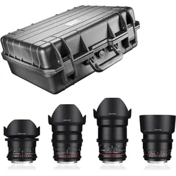 Samyang Video DSLR basic Set II Sony E (Sony E, APS-C / DX, Vollformat), Objektiv, Schwarz