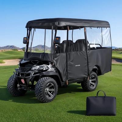 Tools, Home & Hobby Golf Cart Cover For 4 Passenger Carts With Clear PVC Windshield & Waterproof 420D Protection Golf Cart Cover For 4 Passenger Carts With Clear PVC Windshield & Waterproof 420D Protection
