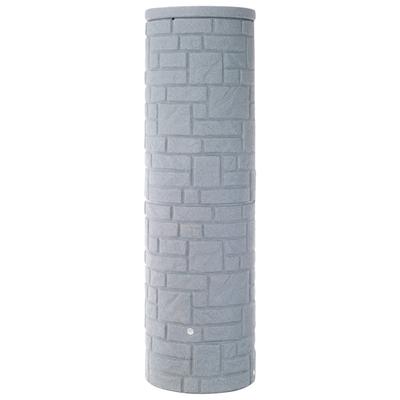 Regentonne ARVES "Arcado", grau, H:200cm Ø:60cm, Polyethylen, Regentonnen, ØxH: 60x200 cm