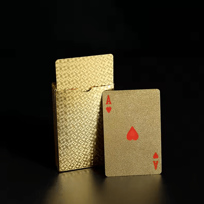 Uplift Curations Cool Black & Gold Waterproof Playing Cards Game Gift Deck For Christmas, Halloween & Thanksgiving gold Plaid