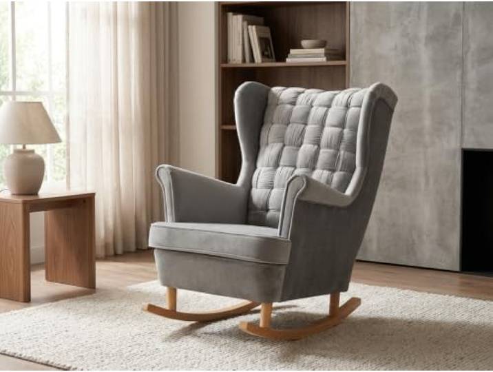 Family Meble Schaukelsessel Carol Aura – skandinavischer Sessel – Variante Monolit 85