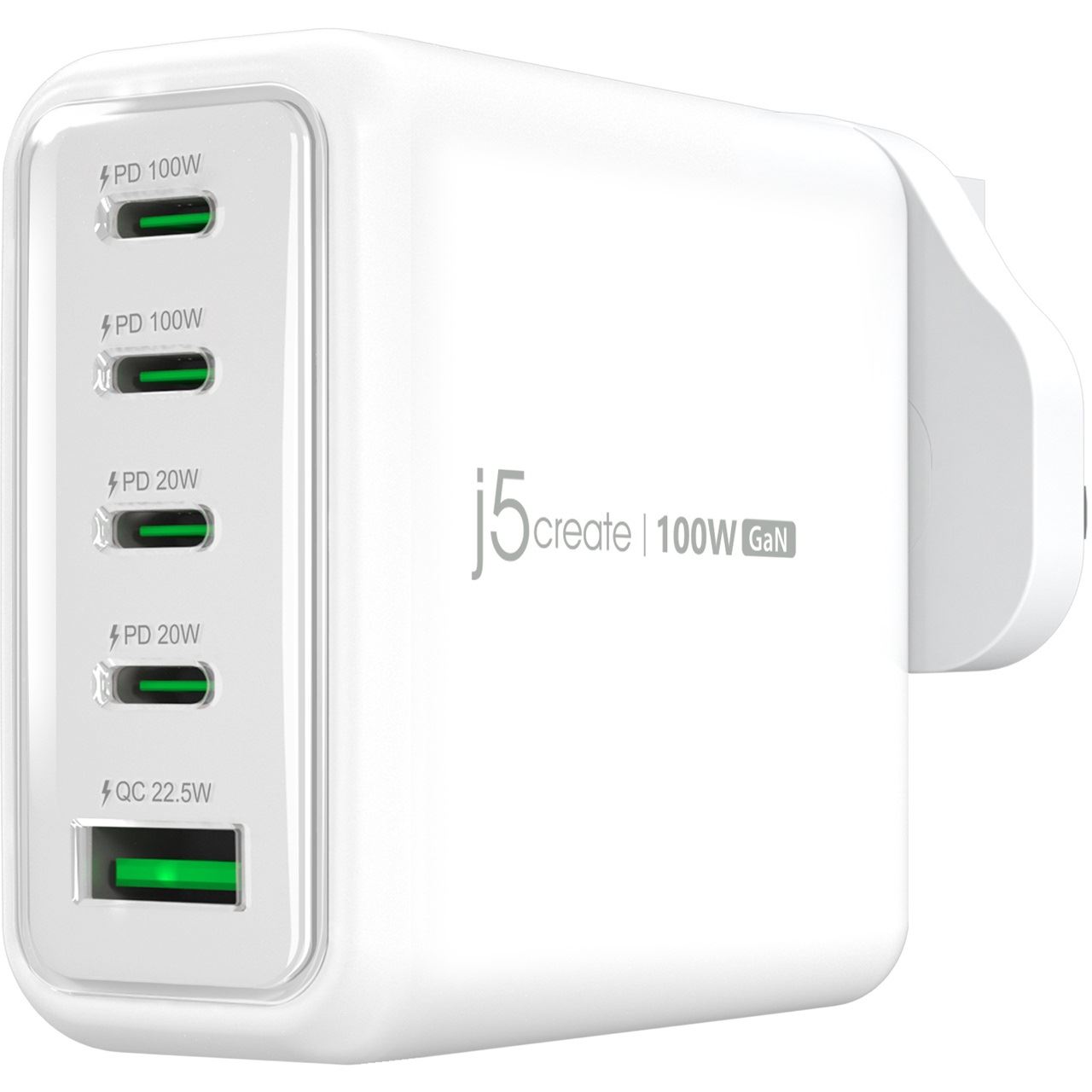 J5CREATE 100W GAN USB-C 5-PORT CHARGER