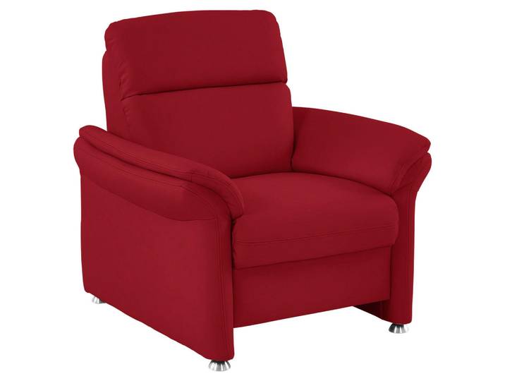 Beldomo Premium Sessel, Rot, Metall, Echtleder, Rindleder, 98x96x92 cm, Goldenes M, Fussart wählbar, Lederauswahl, Wohnzimmer, Sessel, Sessel