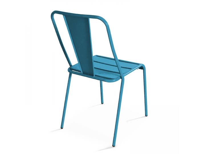 Oviala - Chaise de jardin bistrot parisien en métal ajourée