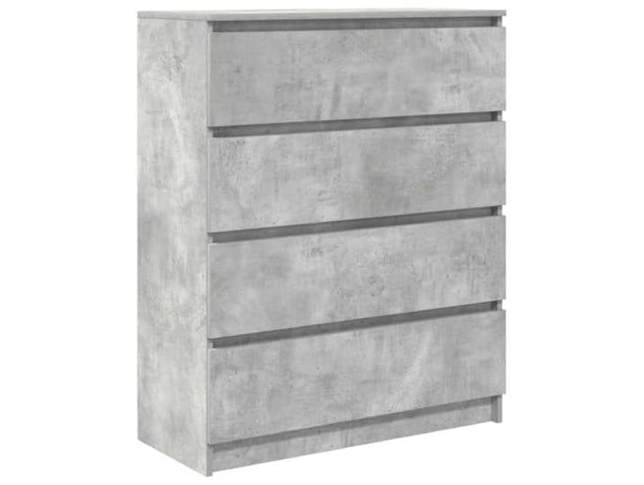 KKgypkn Sideboard Betongrau 80x35x99 cm Holzwerkstoff Viel Stauraum, Starke Tischplatte, Pflegeleicht, Vielseitig für Wohnzimmer Flur Küche