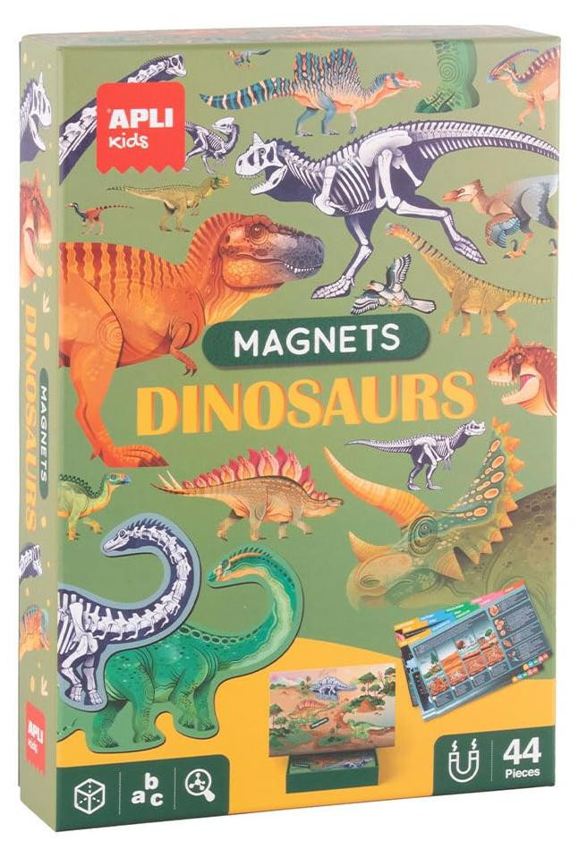 APLI Kids 20139 Magnetisch leerspeelgoed Dinosauriërs met 44 magnetische onderdelen