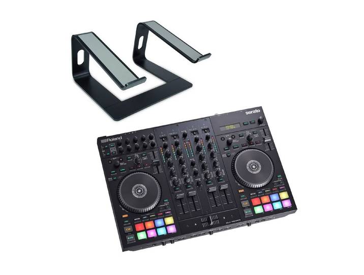 Roland Audio DJ Controller Roland DJ-707M DJ-Controller mit Ständer Schwarz, (mit Ständer Schwarz)