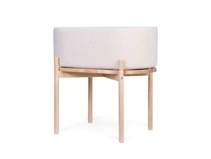 P & B Stubenwagen, Weiß, Birkefarben, Holz, Kunststoff, Birke, 81x79x49 cm, Babymöbel & Kindermöbel, Babyzimmer, Babybetten, Stubenwagen & Babywiegen