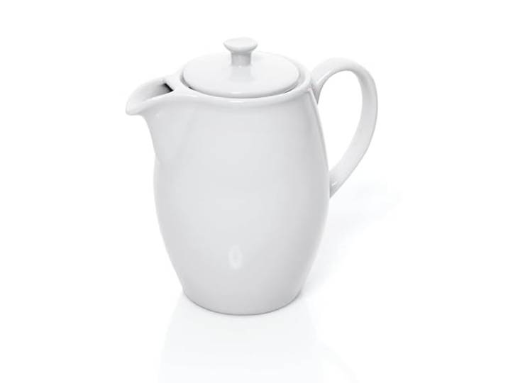8x Kaffeekanne 600 ml, weiß, Porzellan