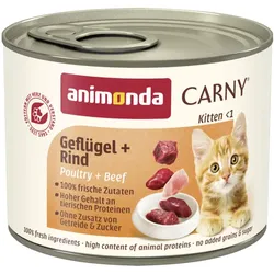 ANIMONDA Cat Carny Kitten, Geschmack: Geflügel und Rind, 200 g