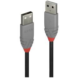 LINDY USB-Kabel USB 2.0 USB-A Stecker, USB-A Stecker 0.20 m Schwarz Verzinnt 36690