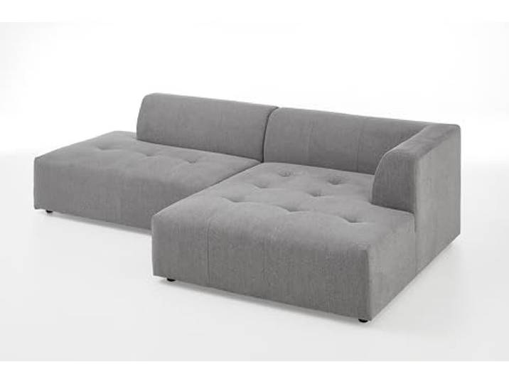 ATLANTIC home collection Eckgarnitur, XXL-Liegefläche (ca. 63x240cm), skandinavisches Design, frei im Raum stellbar. Bezugsstoff Strukturstoff, Ecke rechts