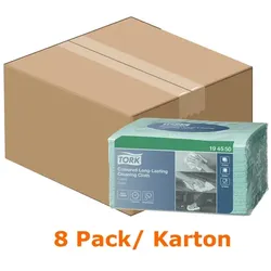 Tork 194550 langlebige Reinigungstücher 30x38 cm grün 1-lagig, 8 x 40 Stück/Karton, W8 Small Pack