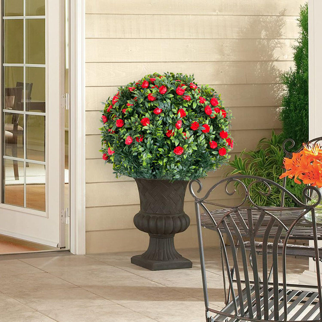 The Seasonal Aisle Faux Plant 4 red flowers 60*40cm