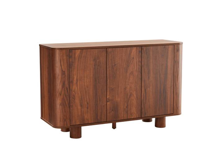 Oviala - Buffet effet bois 3 portes 120 cm style scandinave